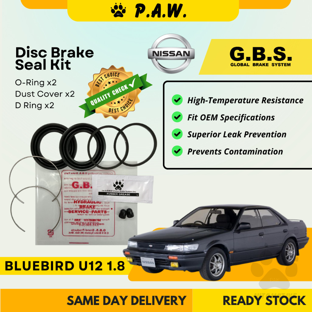 GBS Disc Brake Seal Kit For NISSAN U12 1.8 (Front) (Half Set)