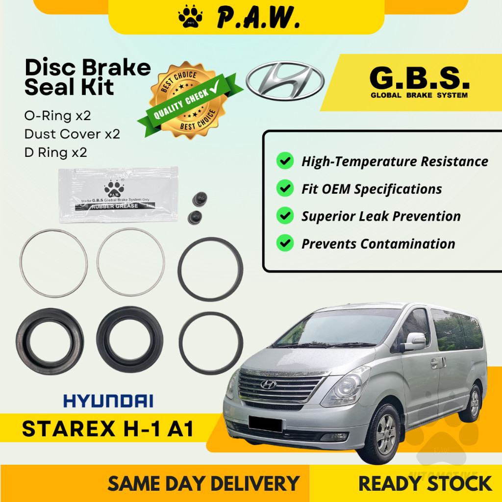 GBS Disc Brake Seal Kit For HYUNDAI STAREX H-1 A1 (Rear) (Half Set)