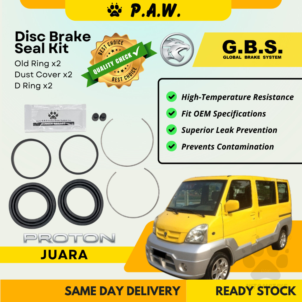 GBS Disc Brake Seal Kit For PROTON JUARA (Front) (Half Set)