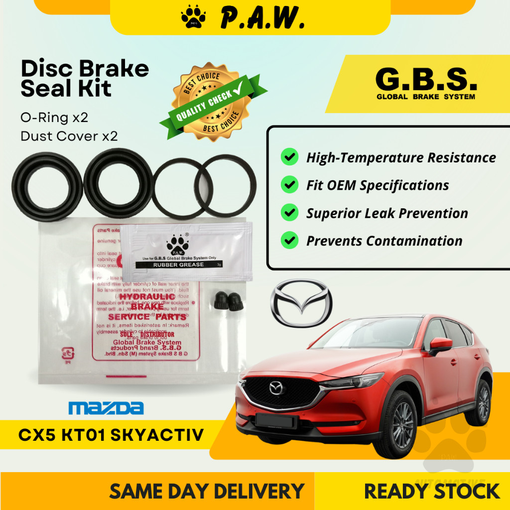 GBS Disc Brake Seal Kit For Mazda CX5 KT01 Skyactiv 2.0/2.2/2.5 2011-2016 (Rear) (Half Set)
