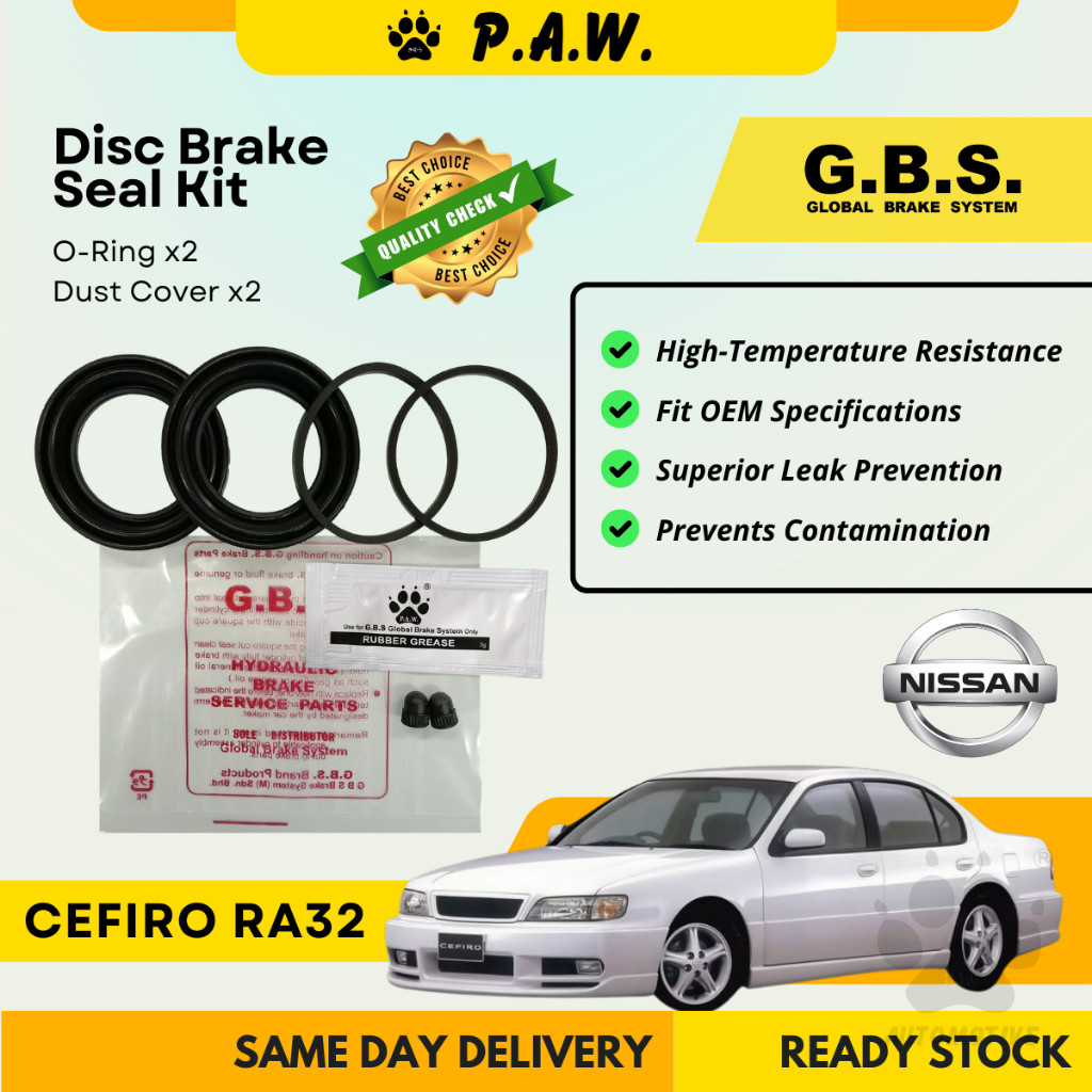 GBS Disc Brake Seal Kit For NISSAN CEFIRO RA32 24V (Front) (Half Set)