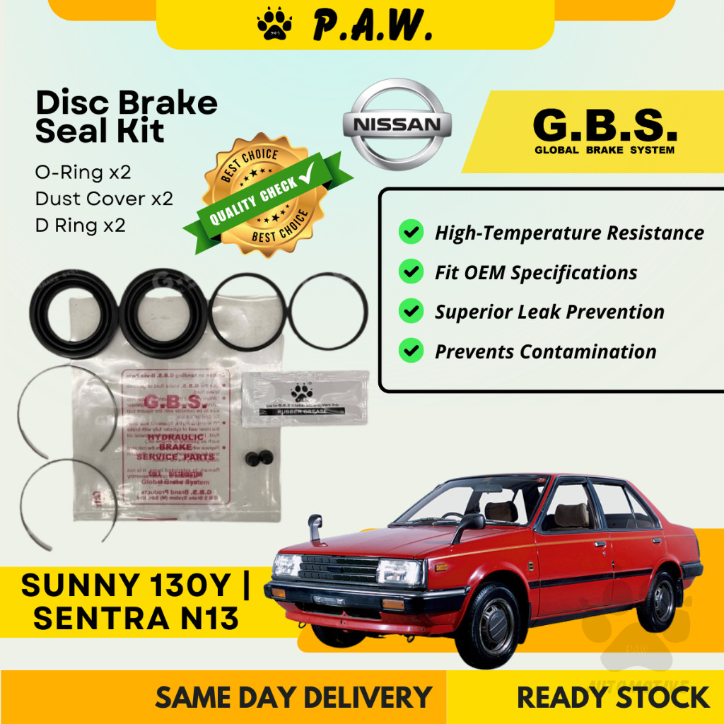 GBS Disc Brake Seal Kit For NISSAN SUNNY 130Y,SENTRA N13 (Front) (Half Set)