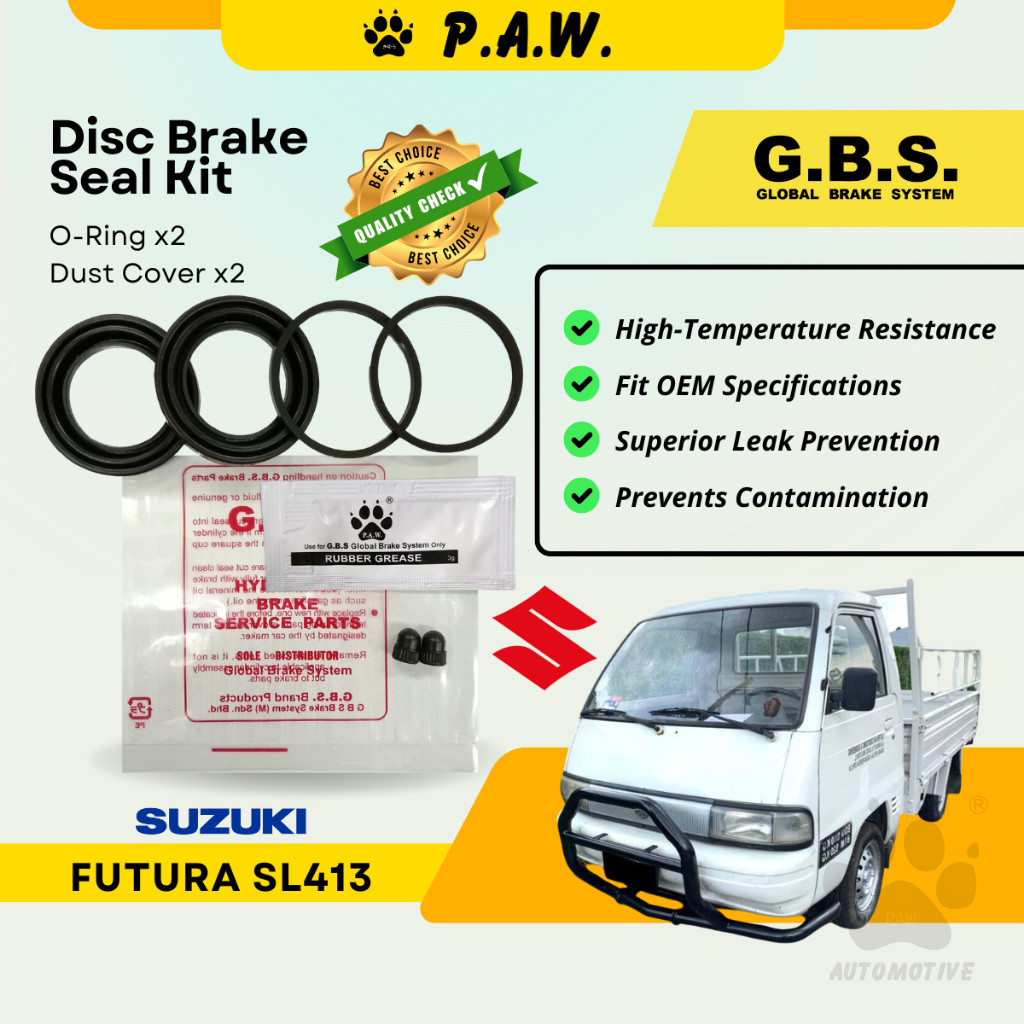 GBS Disc Brake Seal Kit For SUZUKI SL413 FUTURA (Front) (Half Set)