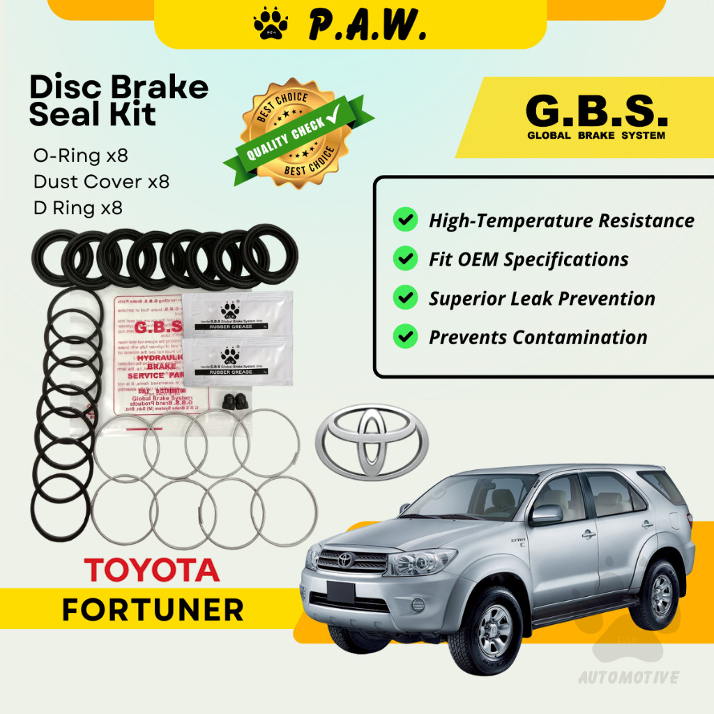 GBS Disc Brake Seal Kit For TOYOTA FORTUNER (Front) (Half Set)