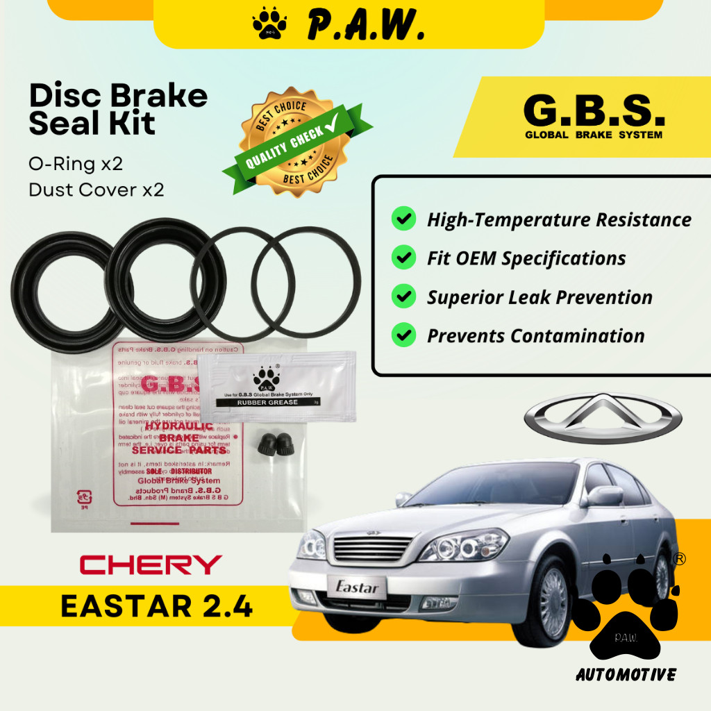GBS Disc Brake Seal Kit For CHERY EASTAR 2.4 (Front) (Half Set)