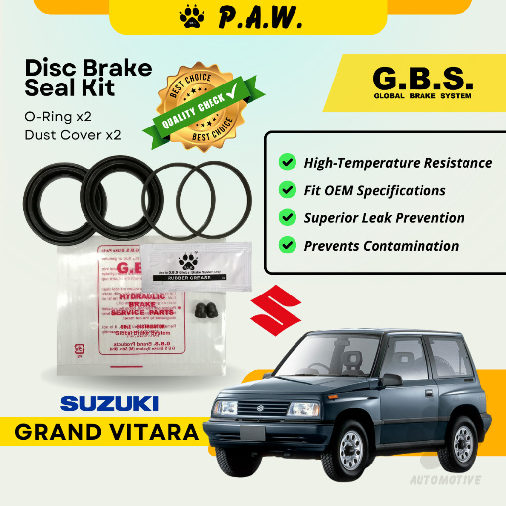 GBS Disc Brake Seal Kit For SUZUKI GRAND VITARA (Front) (Half Set)