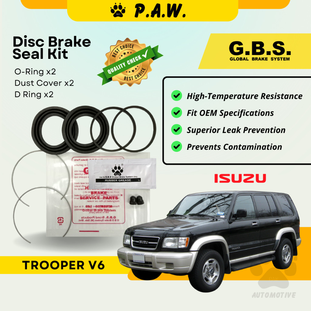 GBS Disc Brake Seal Kit For ISUZU TROOPER V6 (Front) (Half Set)