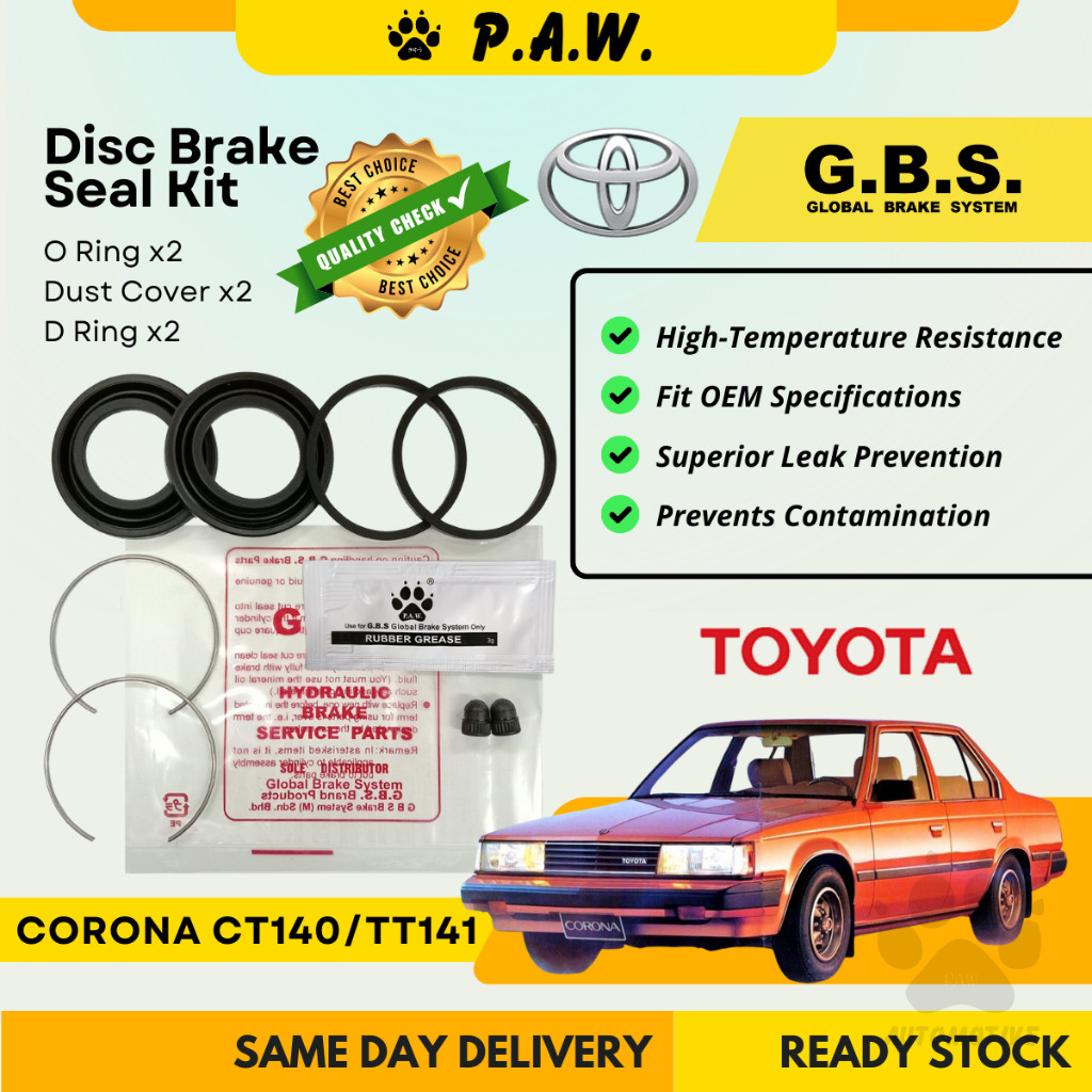 GBS Disc Brake Seal Kit For TOYOTA CT140,CORONA TT141  (Front) (Half Set)