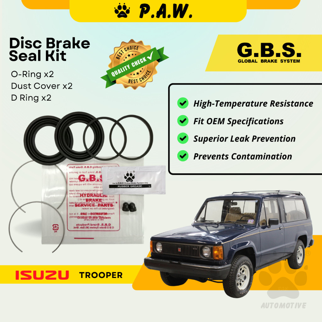 GBS Disc Brake Seal Kit For ISUZU TROOPER (86) (Front) (Half Set)