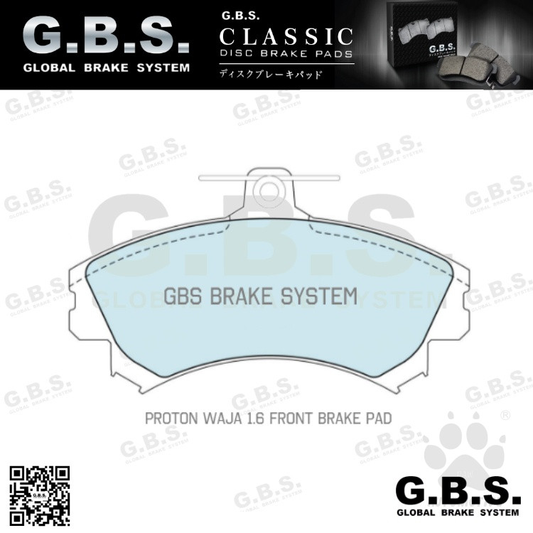 Proton Waja 1.6 Arena Perodua Alza GBS Front Classic Brake Pad Depan Brek