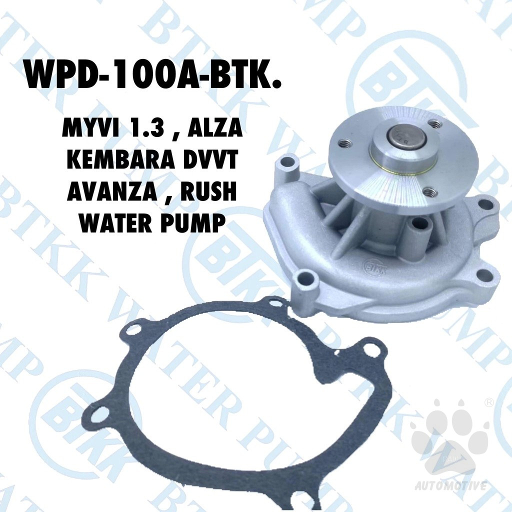 Second image of Perodua Myvi 1.3 Old Myvi Lagi Best 1.5 Alza 1.5 Toyota Avanza 1.3 1.5 Rush 2003-2007 BTKK Water Pump 100A 16100-29115