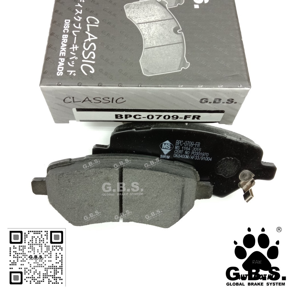 CHERY EASTAR 2.0 2.4 2011 TIGGO MPV 2.0 2.4 2007-2009 GBS Classic Front Brake Pad Depan Brek