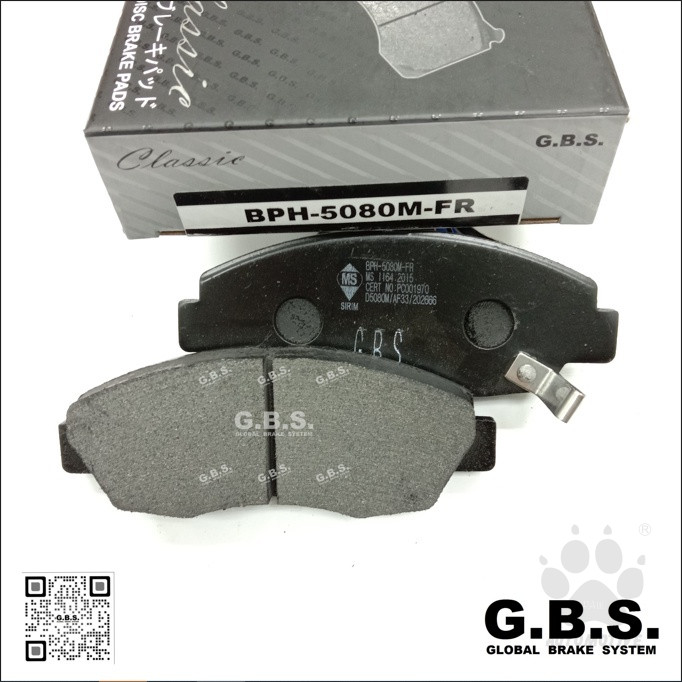 HONDA SV4 S84 2.2 1999' CRV S10 RD1 1997 (T-16.8MM) GBS Classic Front Brake Pad