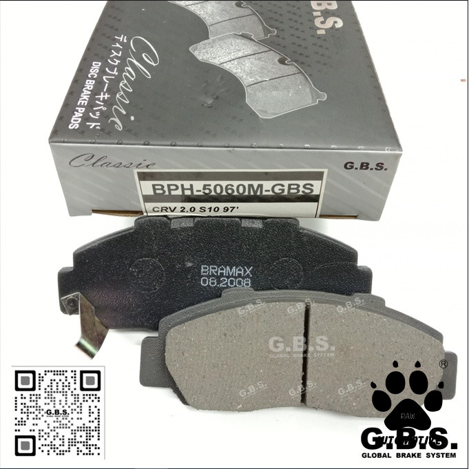 BRAKE PAD (GBS) FRONT : HONDA CRV 2.0 S10 1997' LEGEND 1993' NSX 1995' ODYSSEY 1995' PRELUDE SSO B/PAD (CLASSIC)