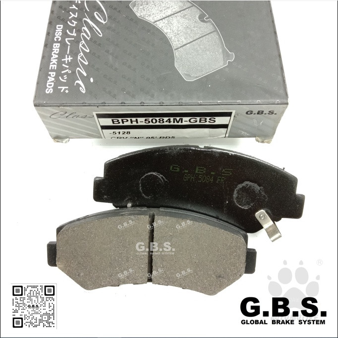 HONDA CRV S10 RD1 RD2 1997-2001 RD5 (T-16.8MM) GBS Classic Front Brake Pad (5128)