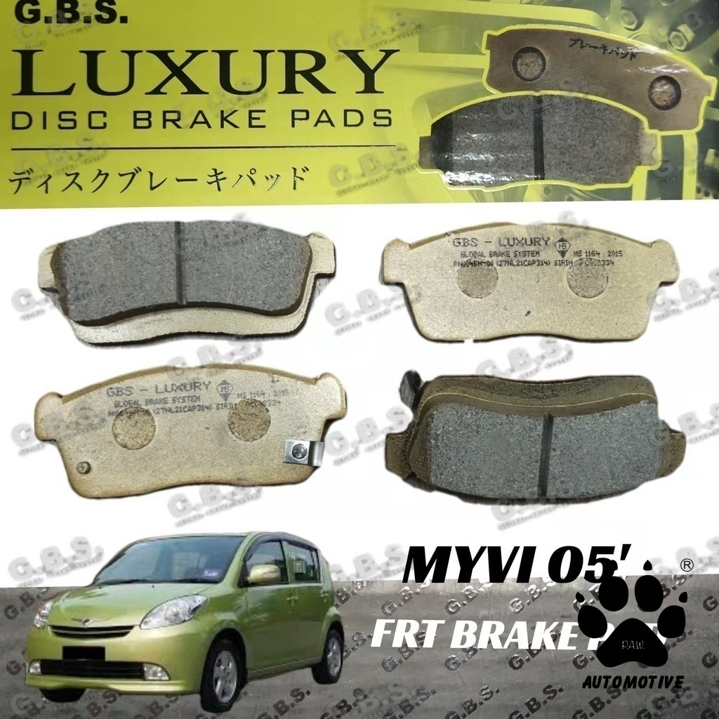 LUXURY Myvi Old 2005-2010 - Perodua Front Brake Pad - Myvi 1.0 / 1.3 EZI