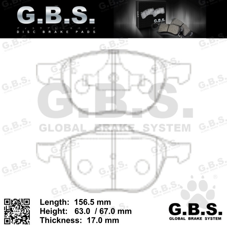Ford Mazda 3 Mazda 5 Focus 2003-2011 Front GBS Classic Brake Pad Depan Brek