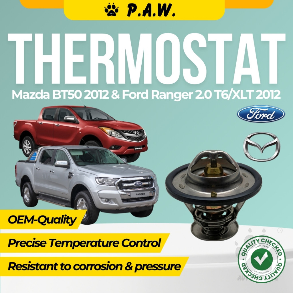 Thermostat for Mazda BT50 2012 & Ford Ranger 2.0 T6/XLT 2012 88°C (With Oring)