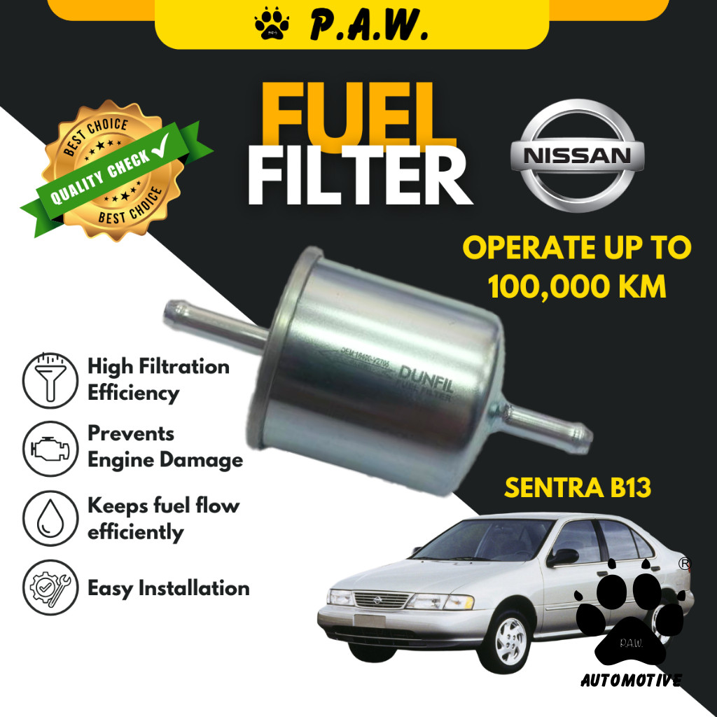 FUEL FILTER (STEEL - 8.5MM STRAIGHT) FOR NISSAN SENTRA B13
