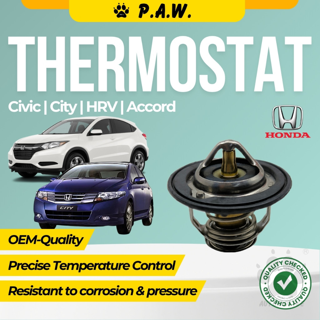 Thermostat for Honda HRV, Accord SM4/SA6Y, Civic SR4/SO4/S5A/SNA 1.8, City TMO 78°C (With Oring)
