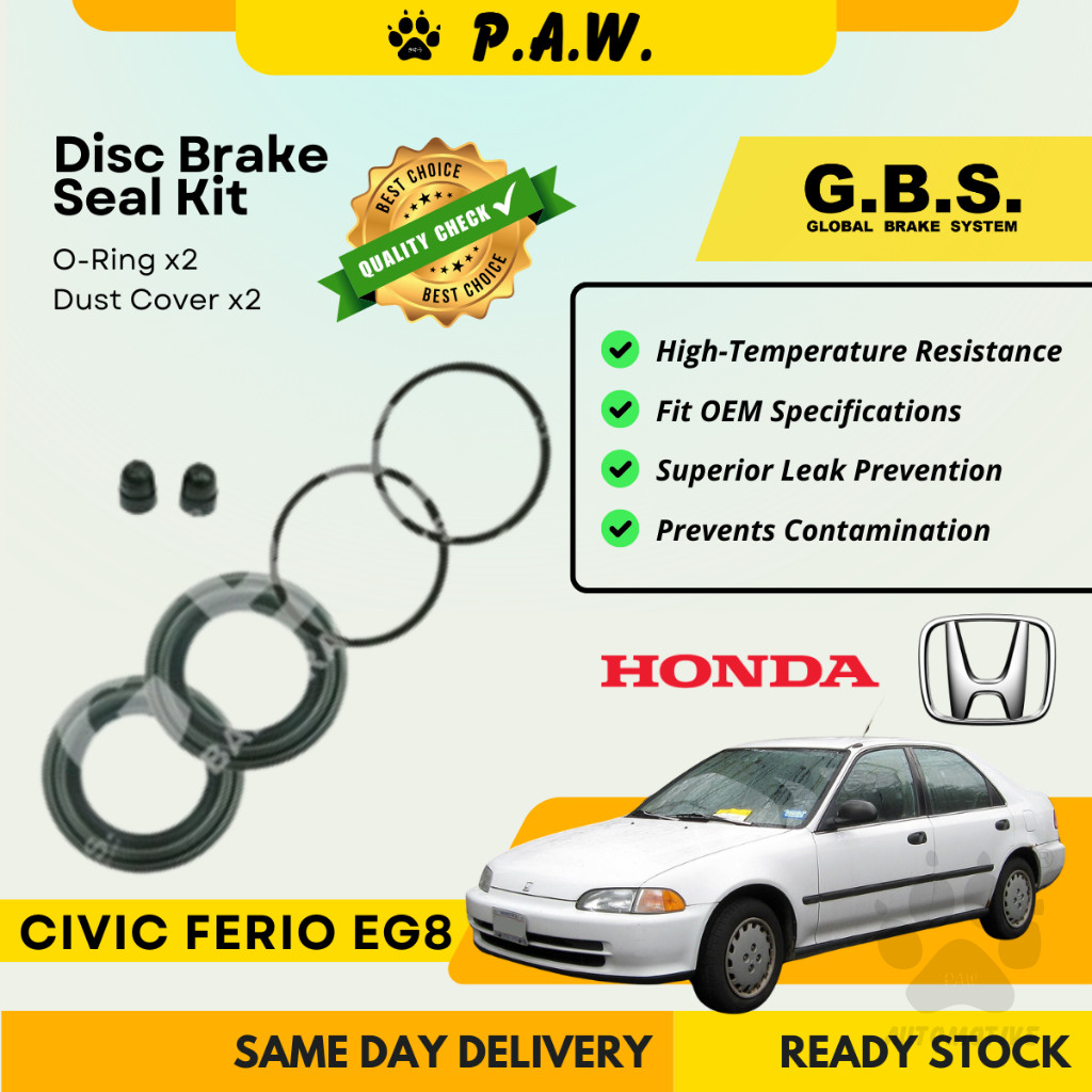 GBS Disc Brake Seal Kit For HONDA CIVIC FERIO EG8 2200 (Front) (Half Set)