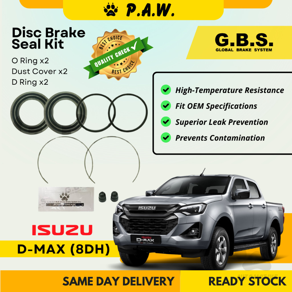GBS Disc Brake Seal Kit For ISUZU D-MAX (8DH) (Front) (Half Set)