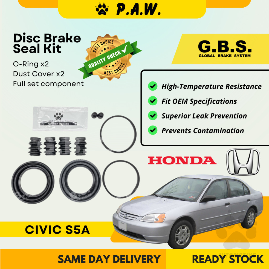 GBS Disc Brake Seal Kit For HONDA CIVIC S5A (Front) (Full Set)
