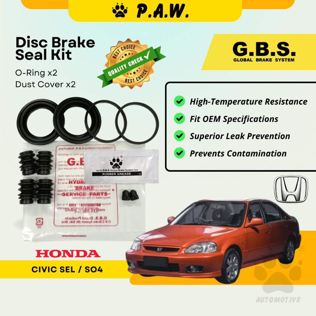GBS Disc Brake Seal Kit For HONDA CIVIC SO4,CITY SEL (Front) (Full Set)