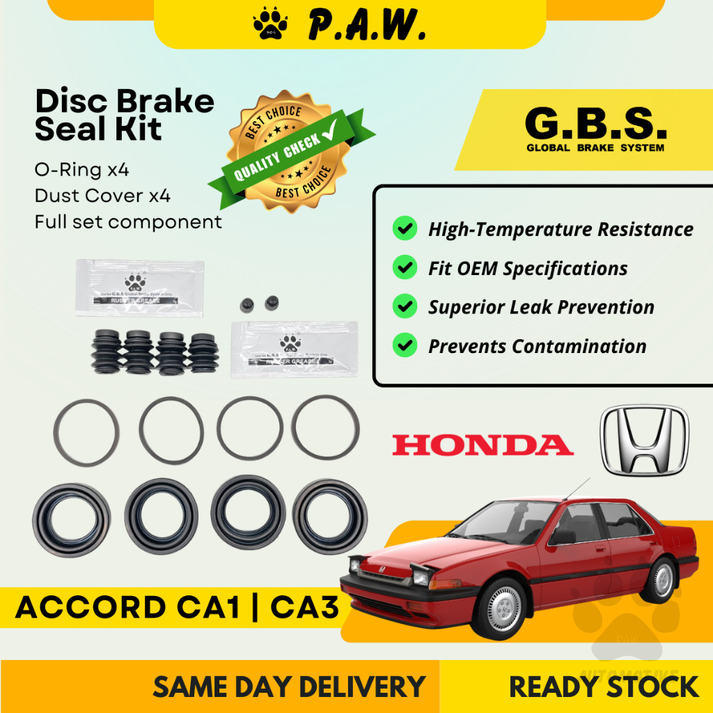GBS Disc Brake Seal Kit For HONDA ACCORD CA1,ACCORD CA3 (Front) (Full Set)