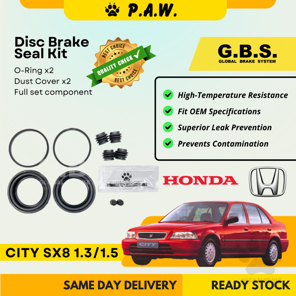 GBS Disc Brake Seal Kit For HONDA CITY SX8 1.3 1.5 (Front) (Full Set)