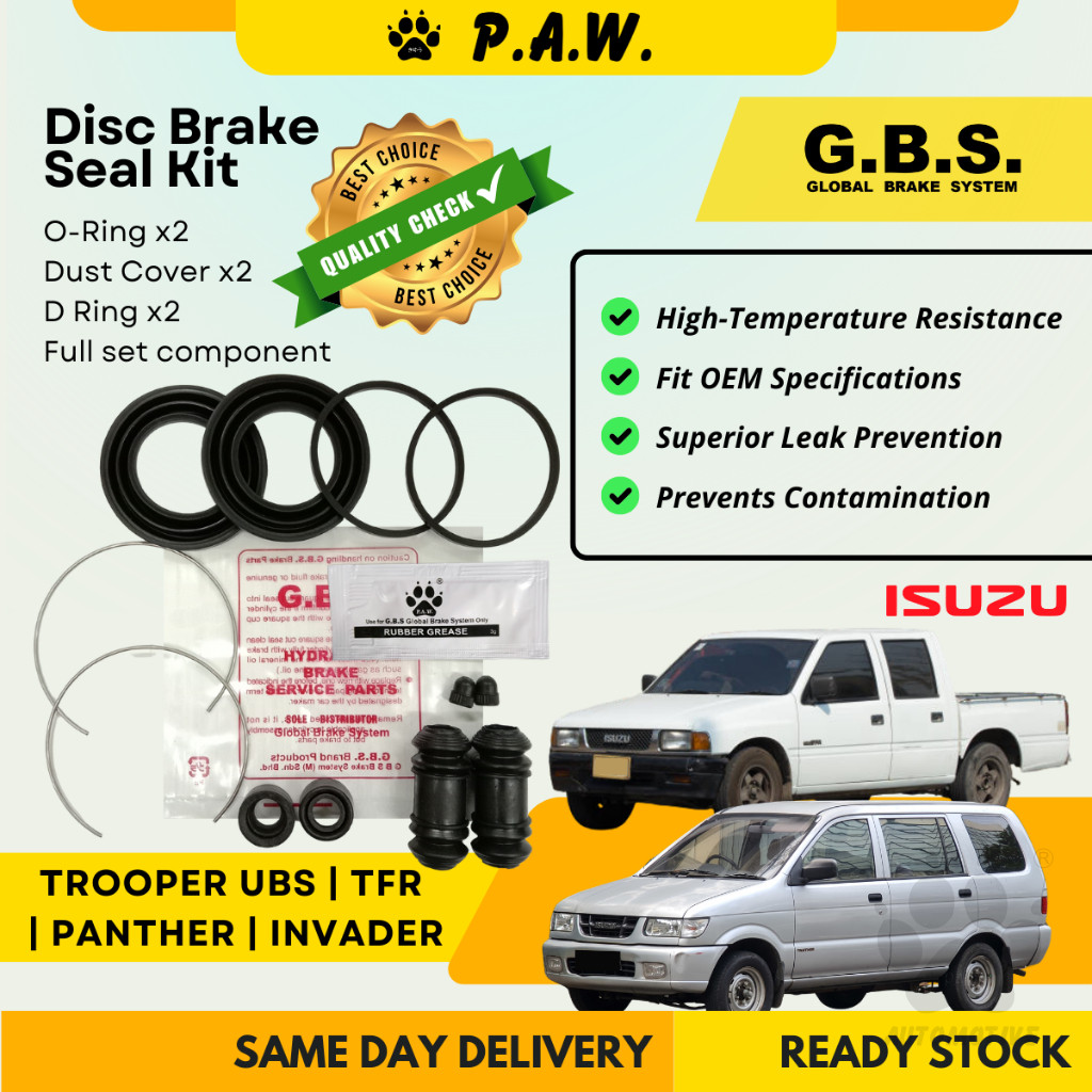 GBS Disc Brake Seal Kit For ISUZU TROOPER UBS,PANTHER,TFR,INVADER (Front) (Full Set)
