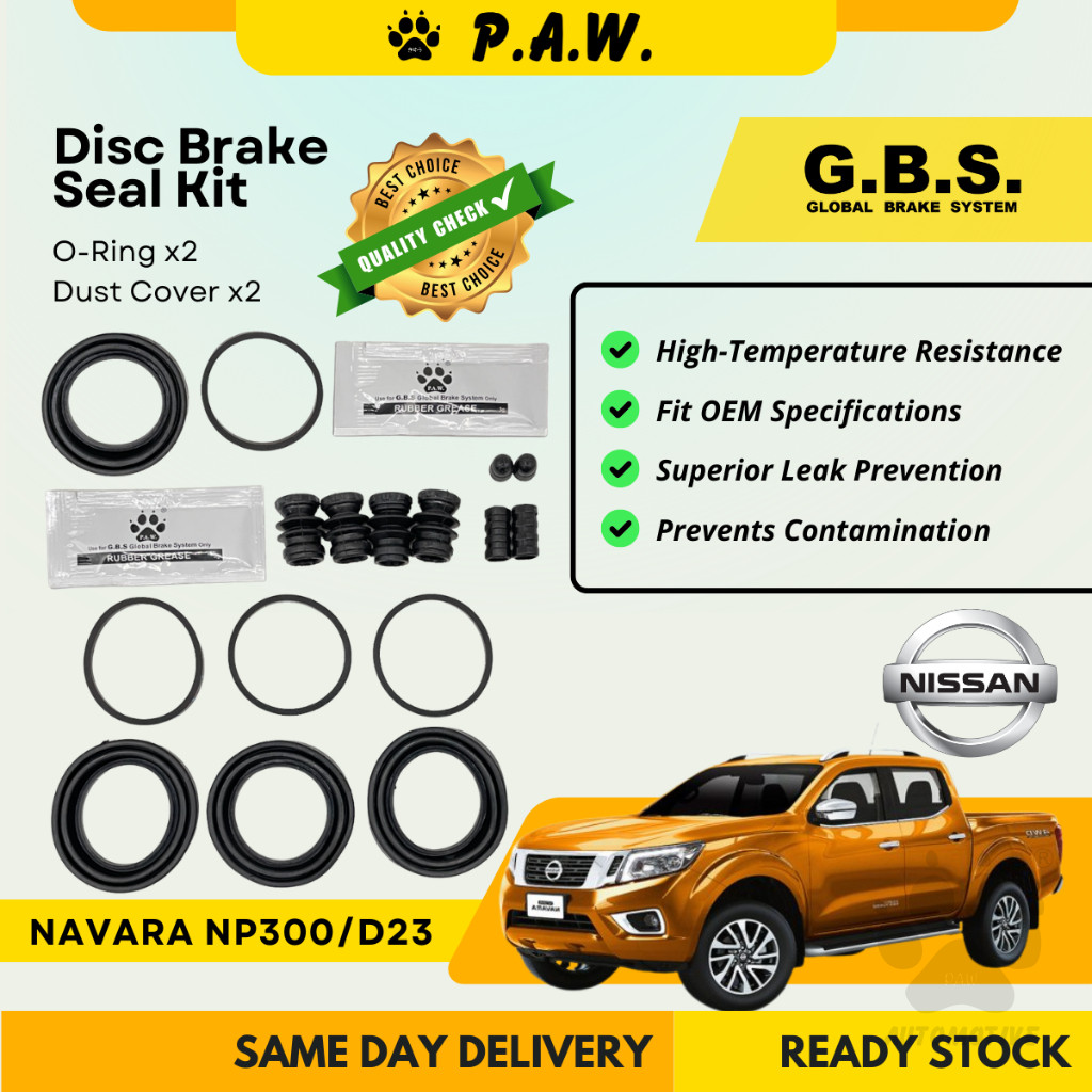 GBS Disc Brake Seal Kit For Nissan Navara D23 NP300 (Front) (Full Set)