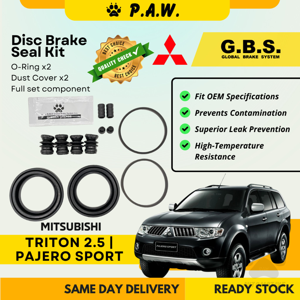 GBS Disc Brake Seal Kit For Mitsubishi Triton KB4T 2.5/ KK1T, Pajero Sport 2.5 (Front) (Full Set)