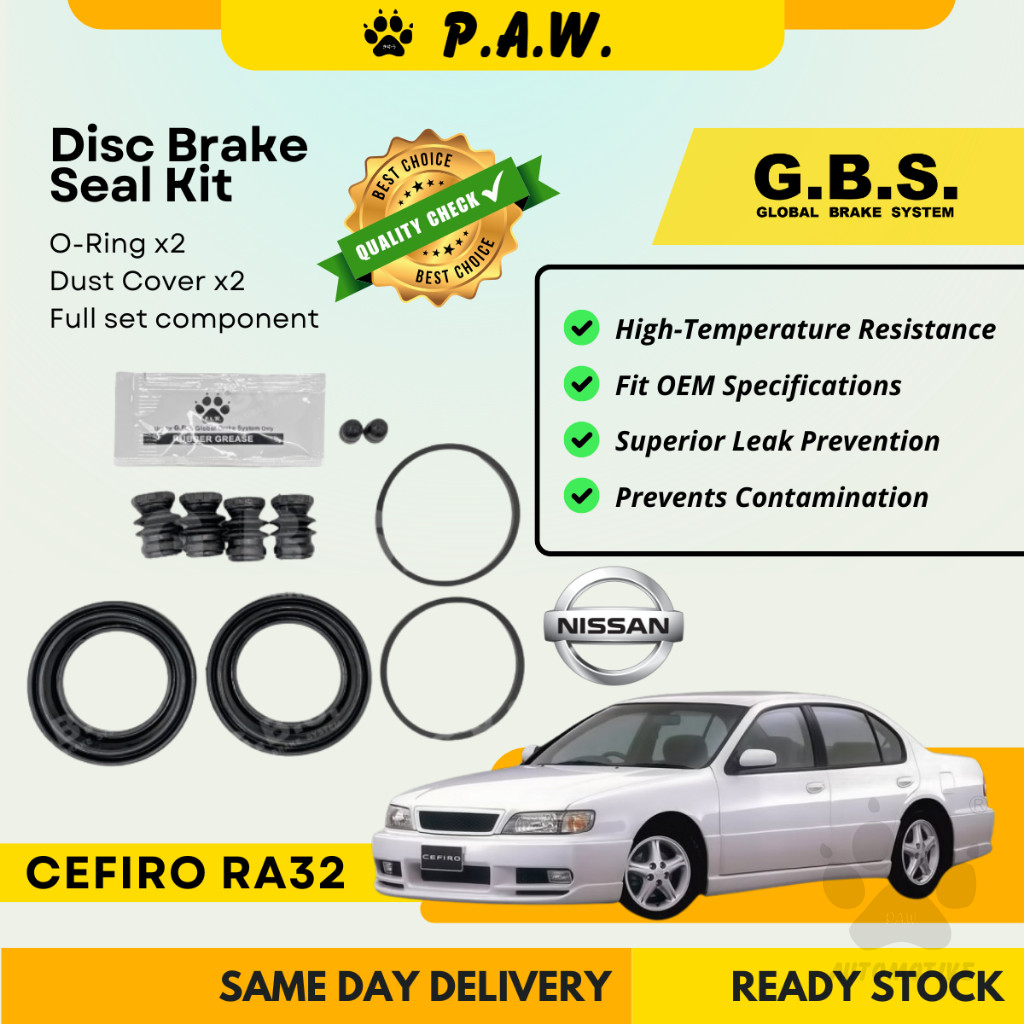 GBS Disc Brake Seal Kit For NISSAN CEFIRO RA32 24V (Front) (Full Set)