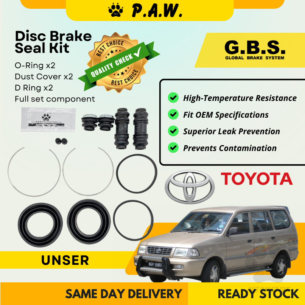 GBS Disc Brake Seal Kit For TOYOTA UNSER (Front) (Full Set)