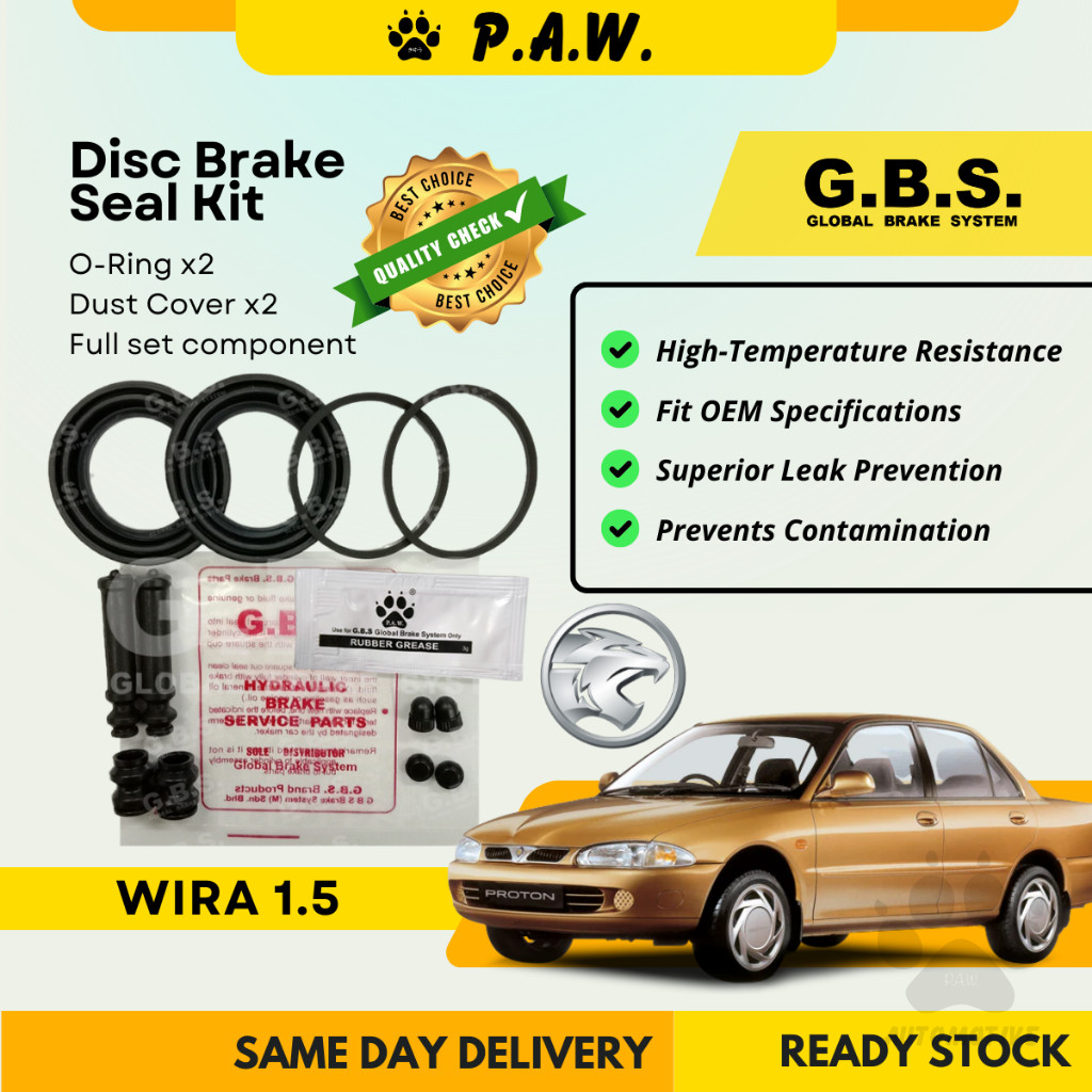 GBS Disc Brake Seal Kit For PROTON WIRA 1.5 (Front) (Full Set)