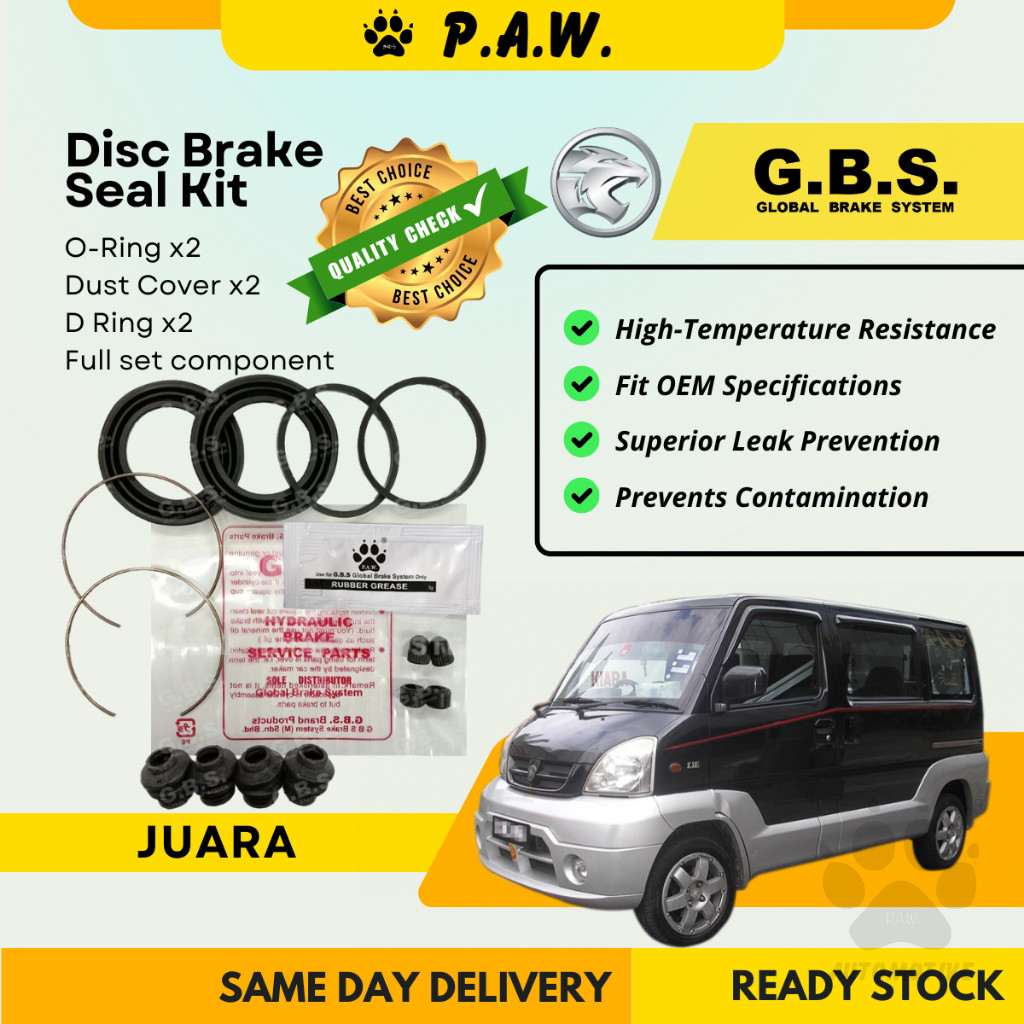 GBS Disc Brake Seal Kit For PROTON JUARA (Front) (Full Set)