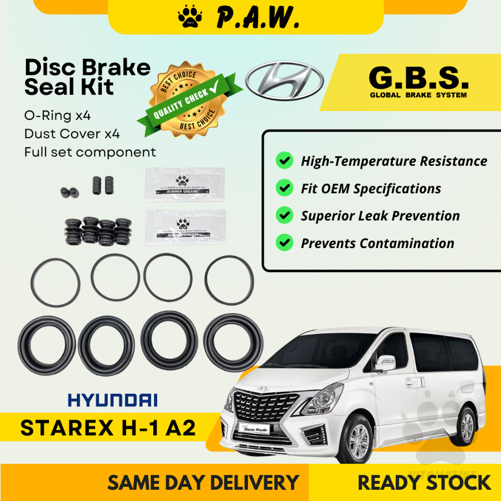 GBS Disc Brake Seal Kit For HYUNDAI STAREX H-1 A2 (Front) (Full Set)