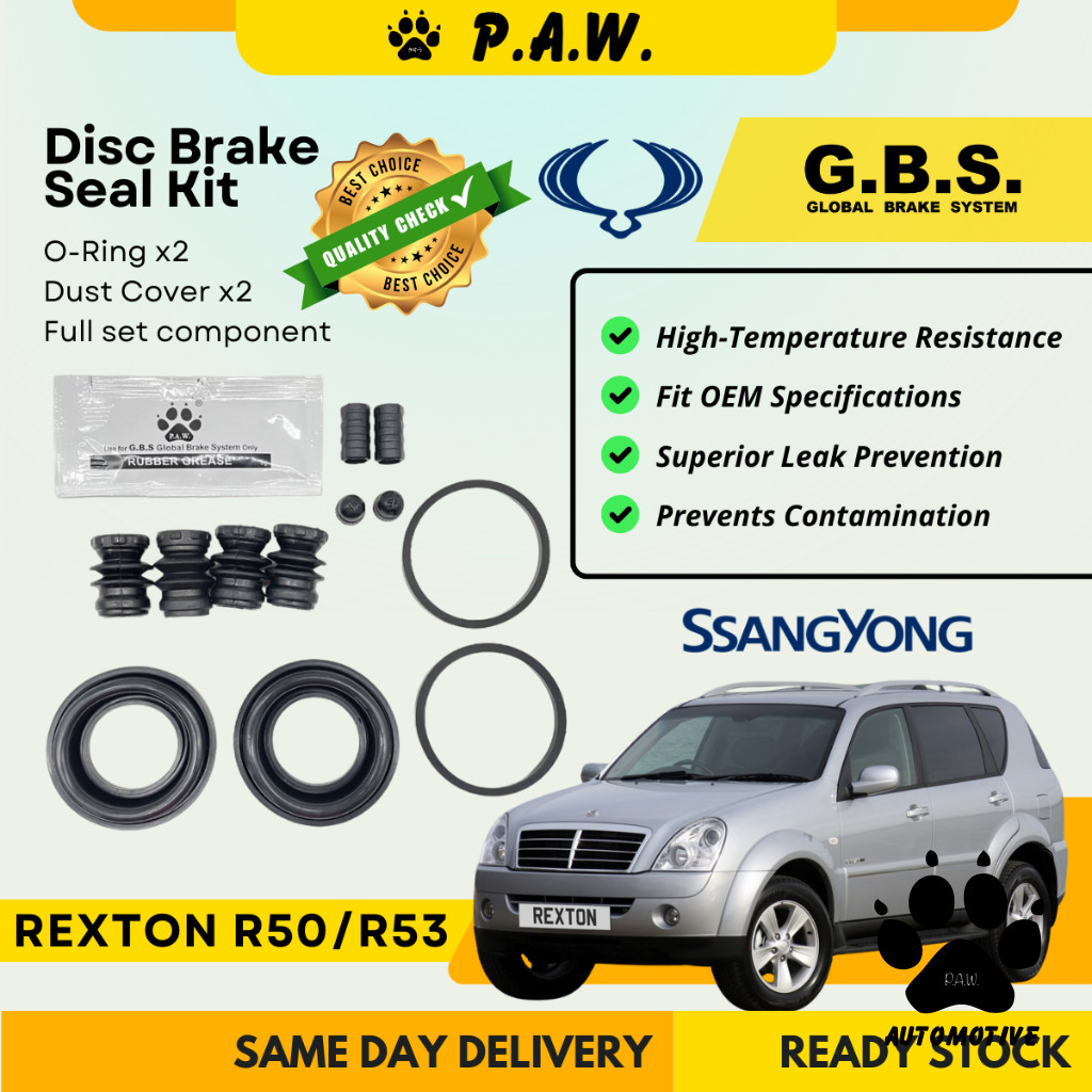 GBS Disc Brake Seal Kit For SSANGYONG REXTON R50 R53 (Rear) (Full Set)