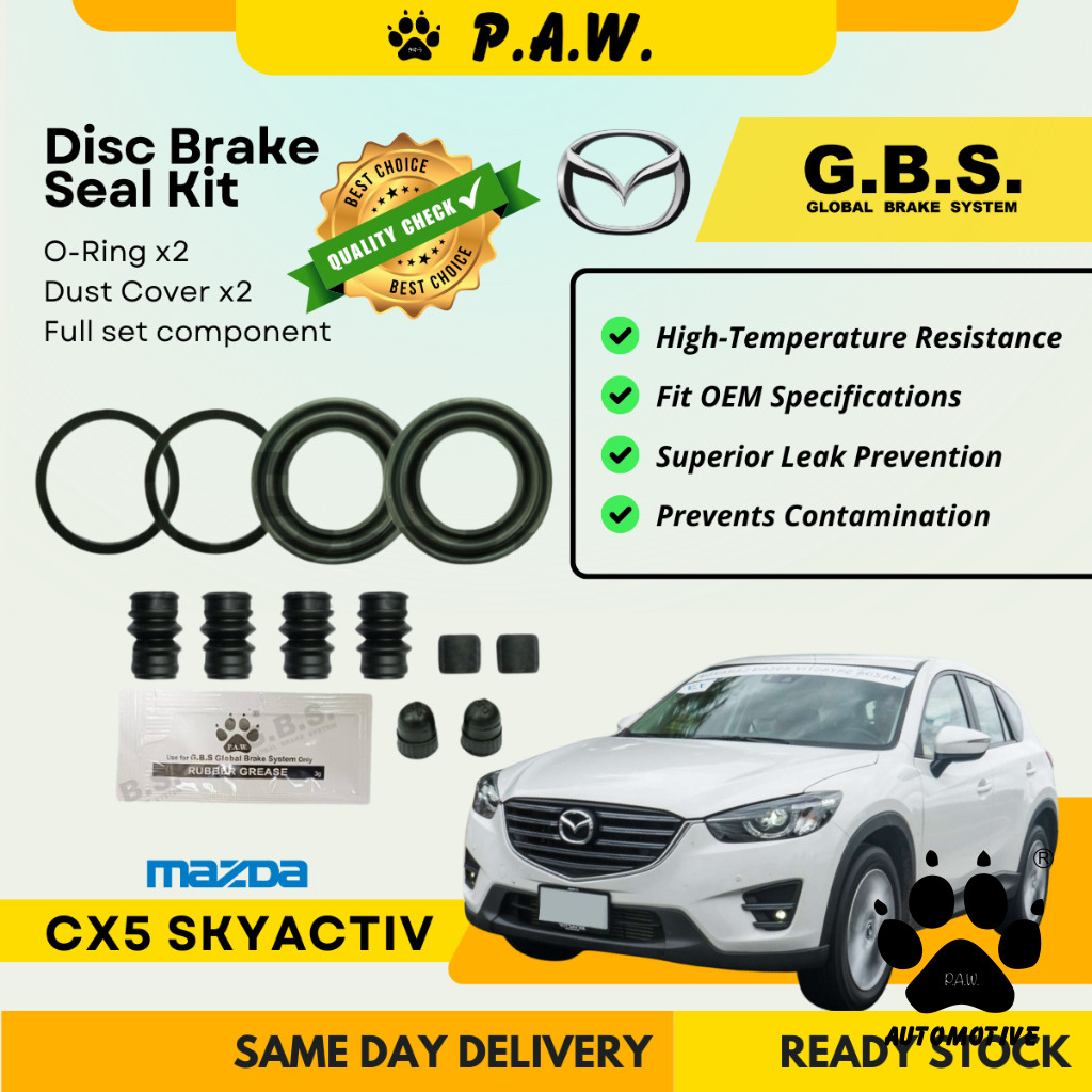 GBS Disc Brake Seal Kit For  Mazda CX5 KT01 Skyactiv 2.0/2.2/2.5 2011-2016 (Rear) (Full Set)