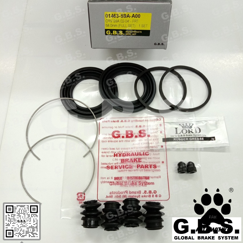 GBS Disc Brake Seal Kit For CRV RD S9A 2.0/2.4, Civic FC2 GL 2.0 (Front) (Full Set)