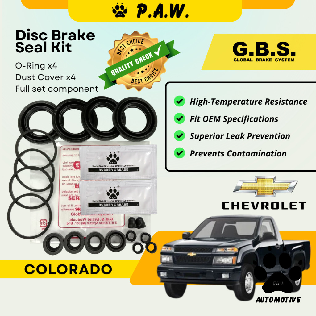 GBS Disc Brake Seal Kit For CHEVROLET COLORADO (Front) (Full Set) depan disc brek repair kit