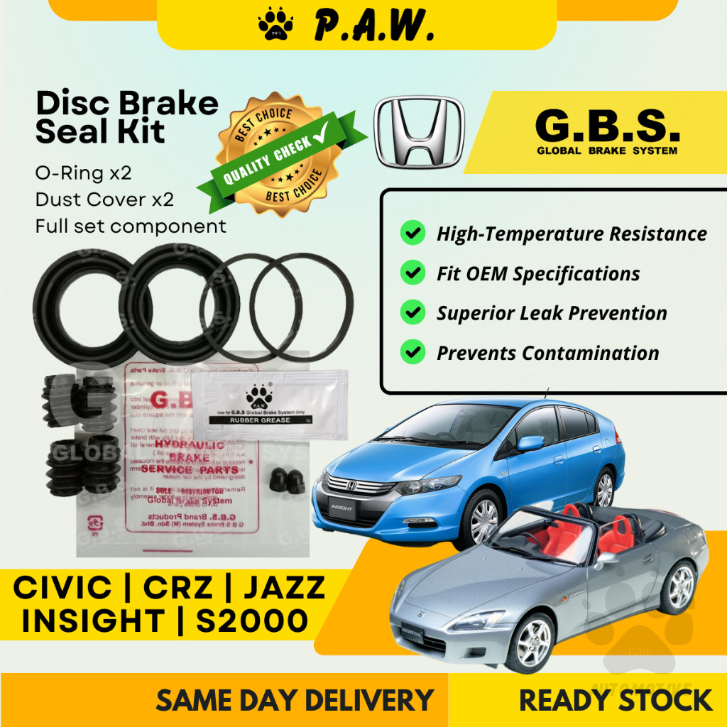 GBS Disc Brake Seal Kit For HONDA CITY TMO,CITY T9A, CITY GM2 (Front) (Full Set)
