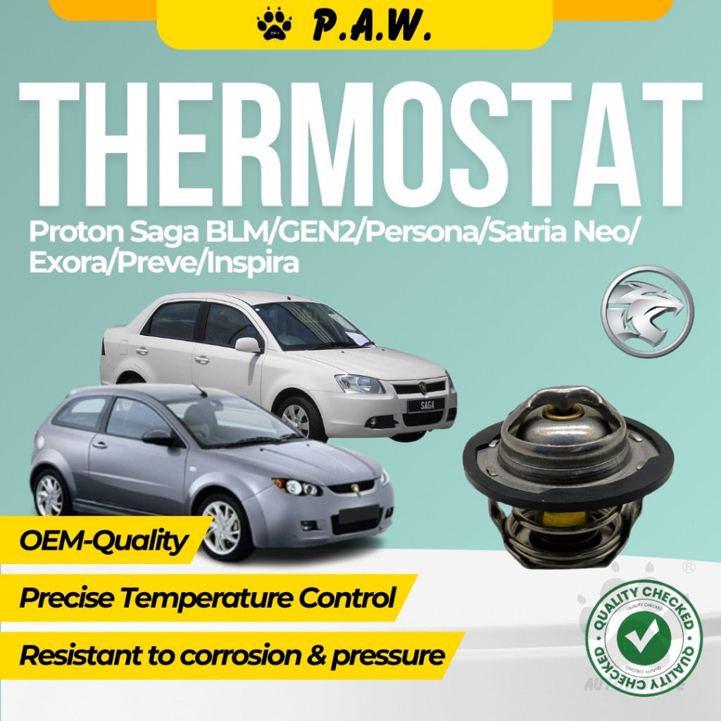 Thermostat for Proton Saga BLM, GEN2, Persona, Satria Neo, Exora, Preve, Inspira 82°C (With Oring) (PW811761)