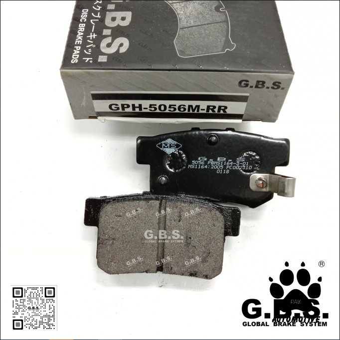 BRAKE PAD (GBS) REAR : HONDA CL7 SNA CRV S9A CRZ RD5 SDA 2.4 STREAM 2000-2005 LEGEND 1990-1998 ODYSSEY 1990-2000 (5056M)