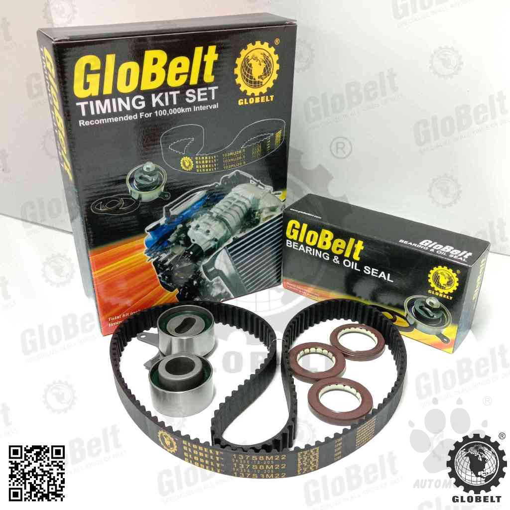 Globelt Timing Belt Kit Set For Kia Spectra 1.6 Rio 1.5  (137S8M22)