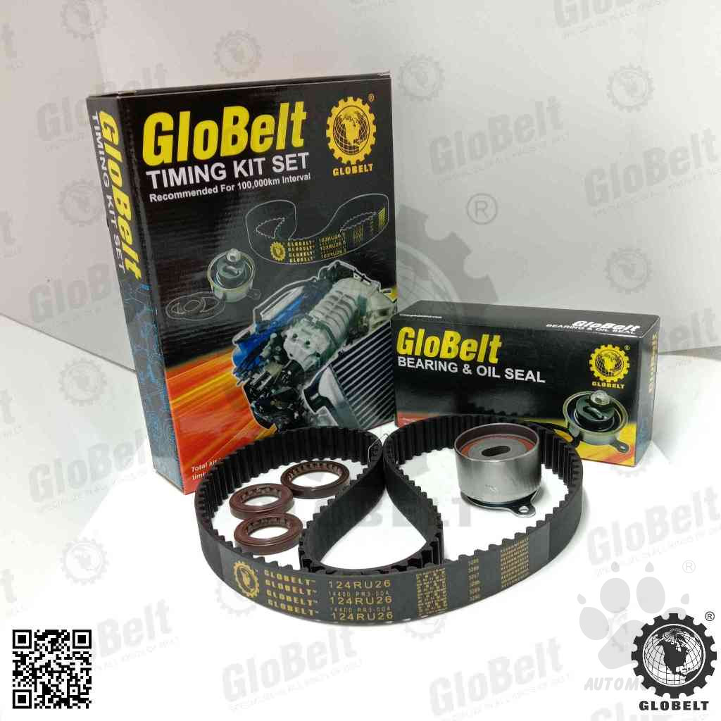 Globelt Timing Belt Kit Set For Honda Civic SR4 1.6 VTEC B16A (TWIN CAM)  (124RU26)