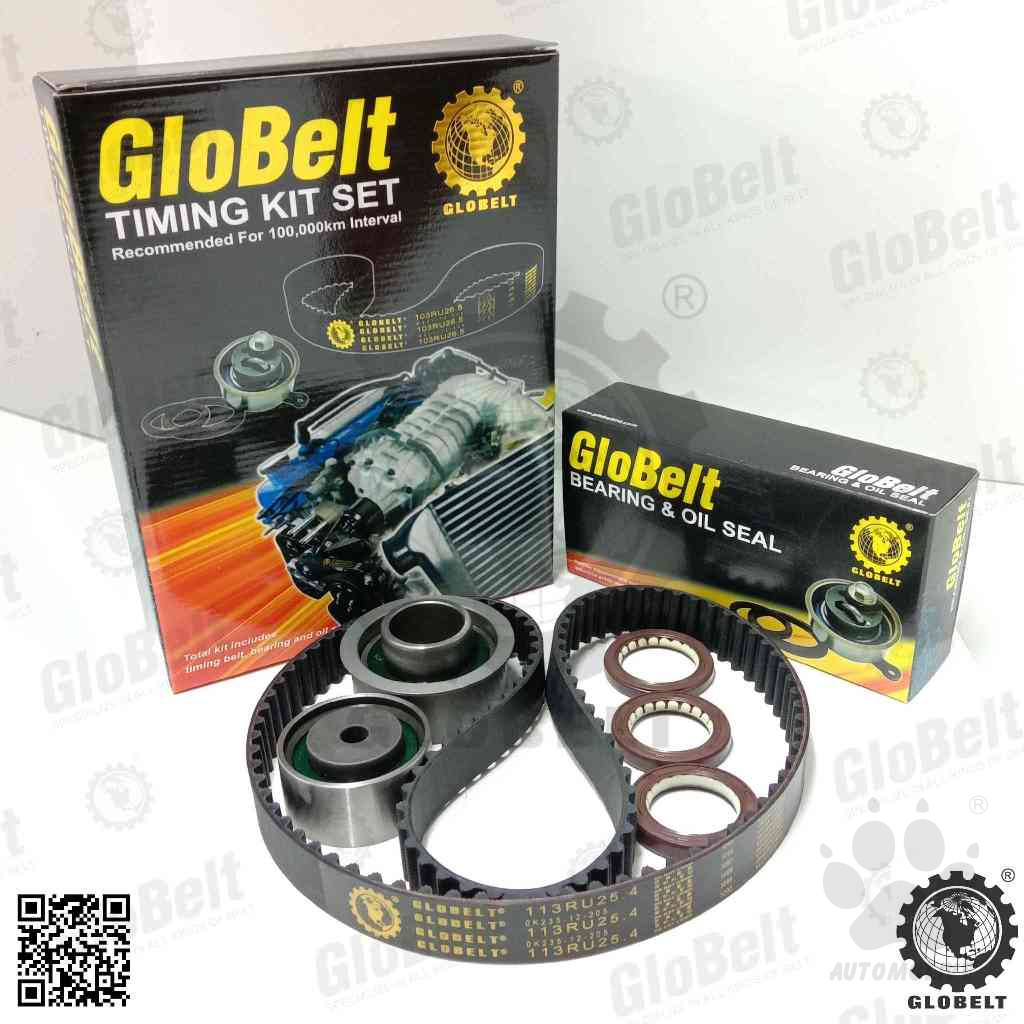 Globelt Timing Belt Kit Set For Naza Citra Kia Sportage Forte Hyundai Avante 2.0 2006  (113RU25.4)