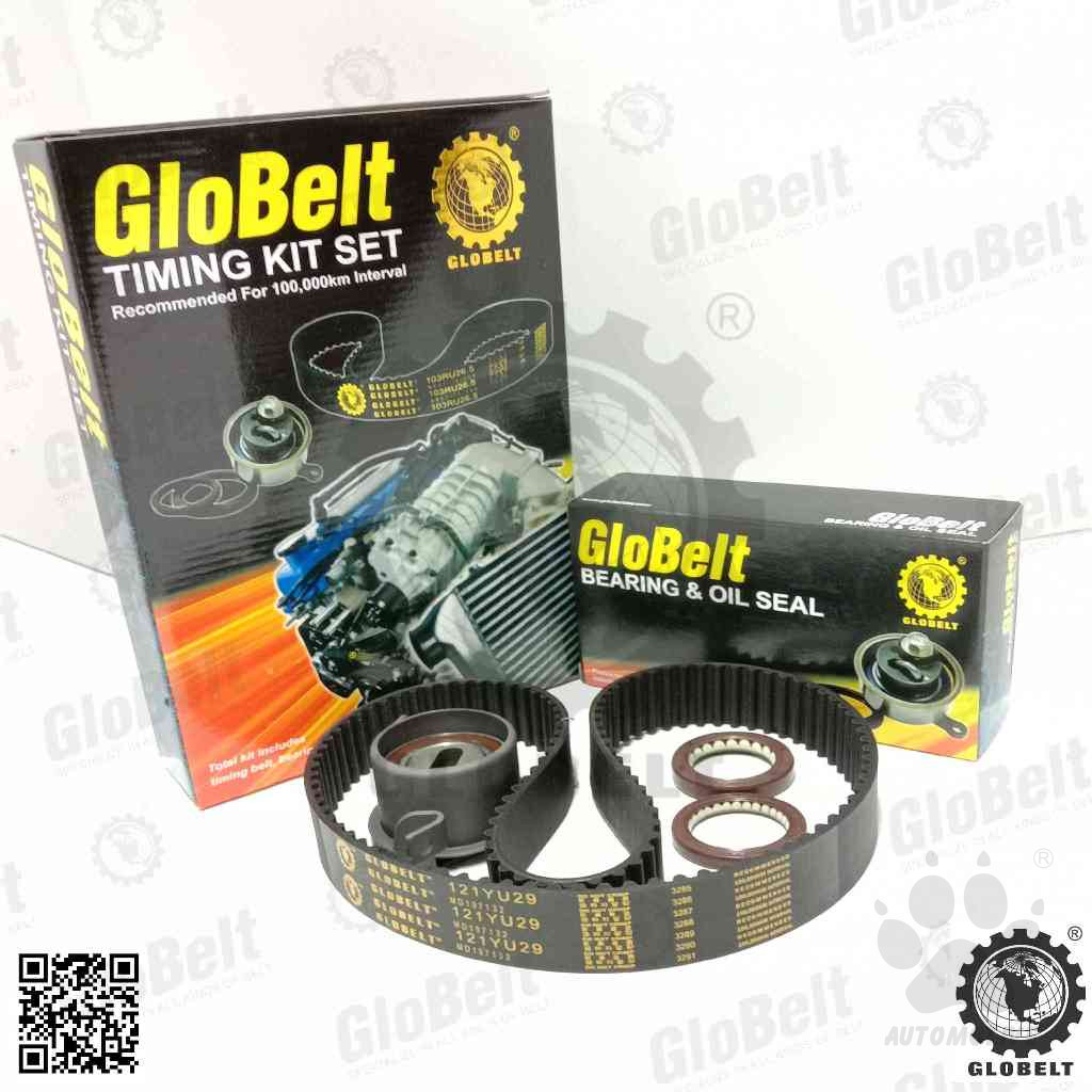 Globelt Timing Belt Kit Set For Proton Wira 1.8 SOHC 4G93 (121YU29)