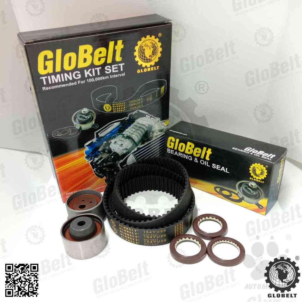 Globelt Timing Belt Kit Set For Mitsubishi Pajero IO 1.8 DOCH (NEW) (154YU29)